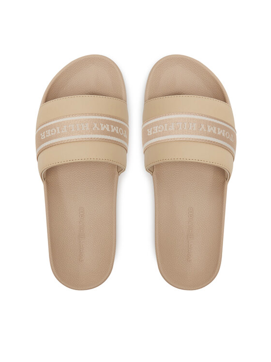 Tommy Hilfiger Tommy Hilfiger Natikači Hilfiger Poolside With Webbing FW0FW08529 Bež