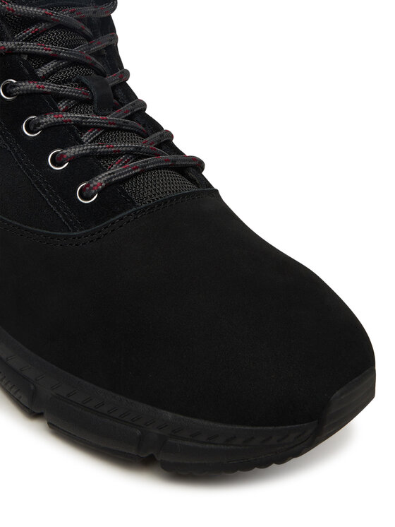 Tommy Hilfiger Tommy Hilfiger Šnurovacia obuv Hilfiger W Nbk Sde Hybrid Boot FM0FM05609 Čierna