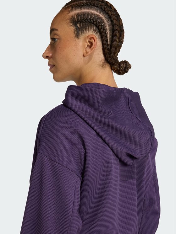 adidas adidas Bluza Yoga Cover-Up Fioletowy Loose Fit