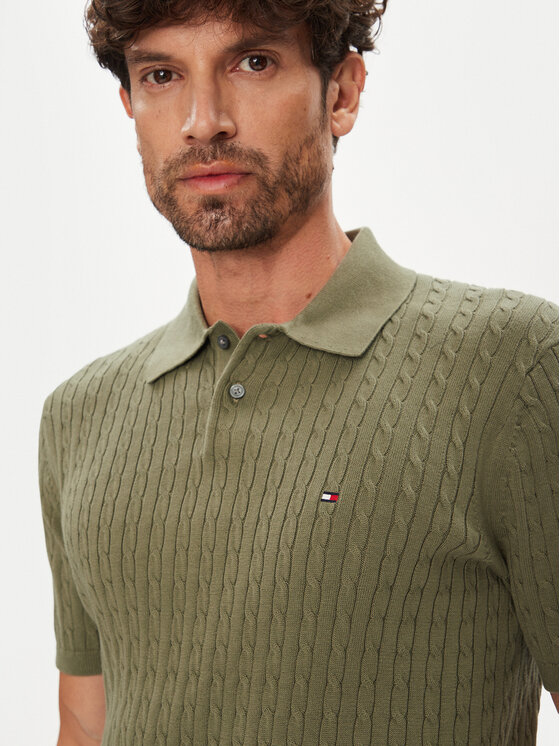 Tommy Hilfiger Tommy Hilfiger Polo MW0MW40701 Zielony Regular Fit