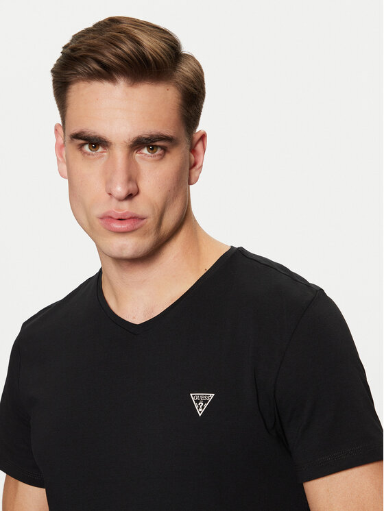Guess Guess T-Shirt U97M01 KCD31 Czarny Slim Fit