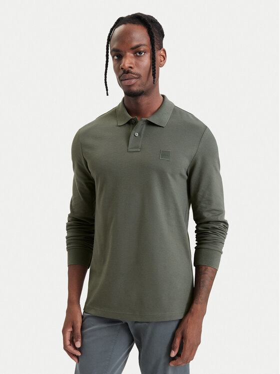 BOSS BOSS Polokošile Passerby 50507704 Khaki Slim Fit