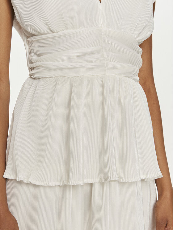 Vila Vila Koktel haljina Lillian 14089876 Bijela Regular Fit