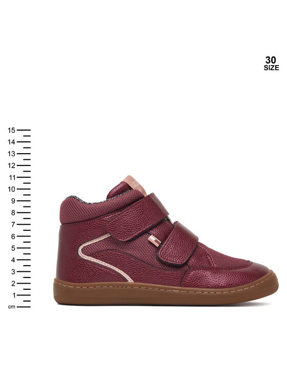 Tommy Hilfiger Tommy Hilfiger Sneakersy High Top Velcro Sneaker T1AH-35071-0525356 S Bordowy