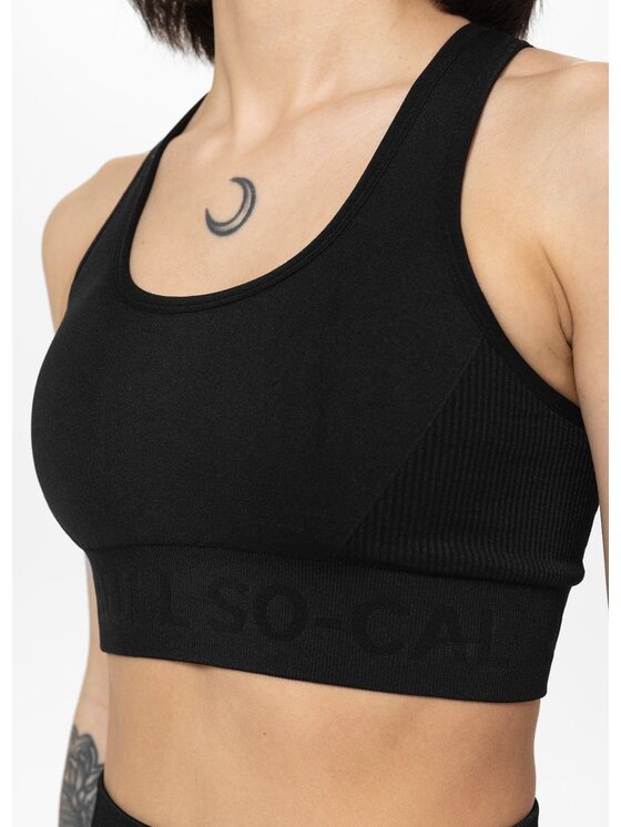 PITBULL PITBULL Top COLUMBIA Czarny Regular Fit