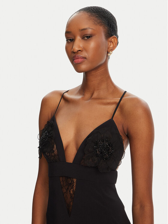 Elisabetta Franchi Elisabetta Franchi Koktélruha AB72952E2-V460 Fekete Slim Fit