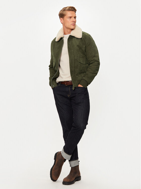 SCHOTT N.Y.C. SCHOTT N.Y.C. Μπουφάν δερμάτινο LC2410S Πράσινο Regular Fit