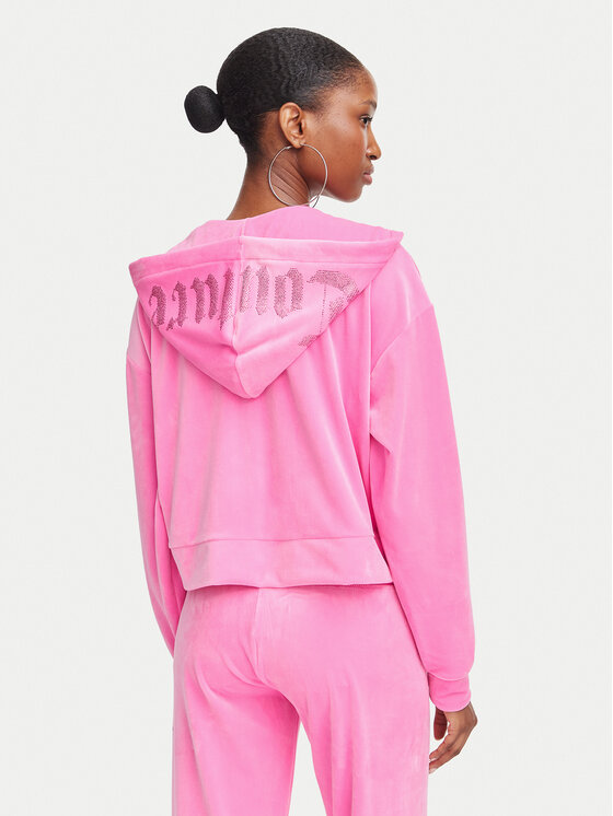 Juicy Couture Juicy Couture Bluza Old Gothic JCWAS226333 Różowy Slim Fit