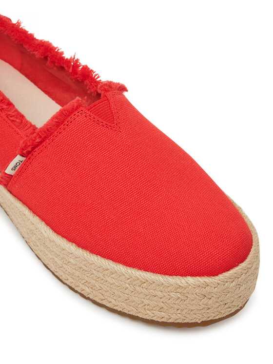 Toms Toms Еспадрильї Valencia Platform 10021919 Червоний