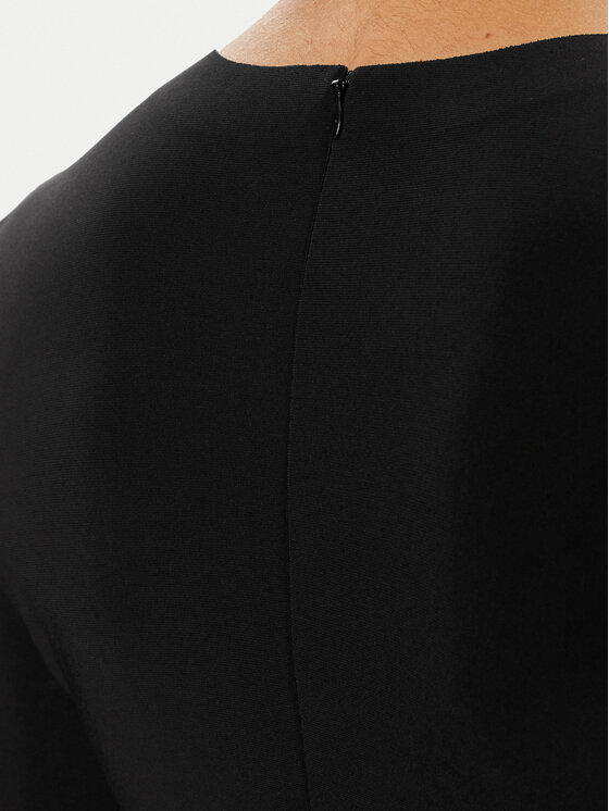 NORMA KAMALI NORMA KAMALI Cocktail obleka KK1243PLD25001 Črna Slim Fit