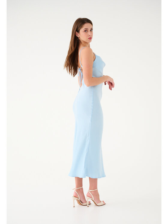 Leimann Leimann Sukienka koktajlowa Claudia Błękitny Slim Fit