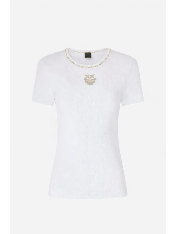 PINKO PINKO T-Shirt Brugherio Biały Slim Fit