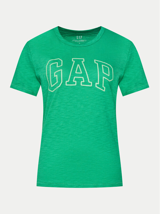 Gap Gap T-Shirt 871344-04 Zielony Regular Fit