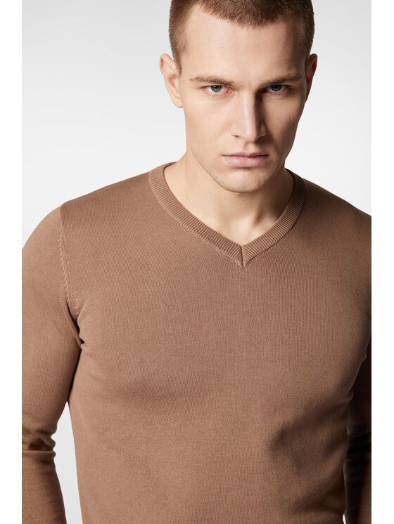 Próchnik Próchnik Sweter SPM6 SW073223000117 Beżowy Regular Fit