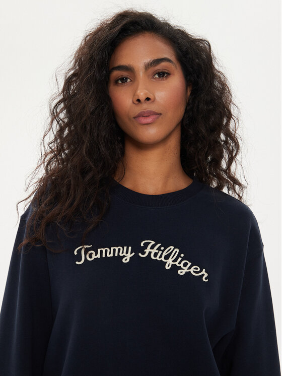 Tommy Hilfiger Tommy Hilfiger Jopa Modern Script WW0WW42615 Mornarsko modra Regular Fit