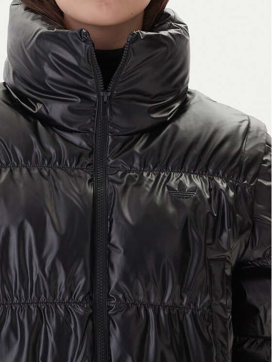 adidas adidas Зимно яке Essentials Glossy 2-In-1 JX2988 Черен Loose Fit