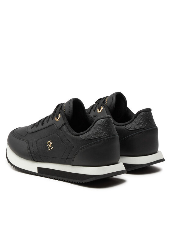 Tommy Hilfiger Tommy Hilfiger Снікерcи Elevated Essent Runner Monogram FW0FW08285 Чорний