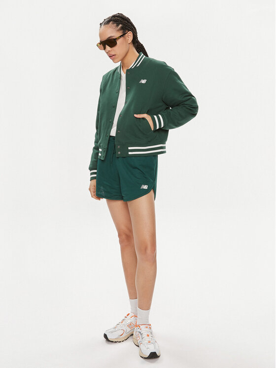 New Balance New Balance Kurtka bomber Greatest Hits WJ41509 Zielony Regular Fit