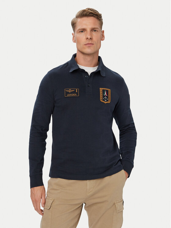 Aeronautica Militare Tricou polo 262PO1941UJ00703 Bleumarin Regular Fit