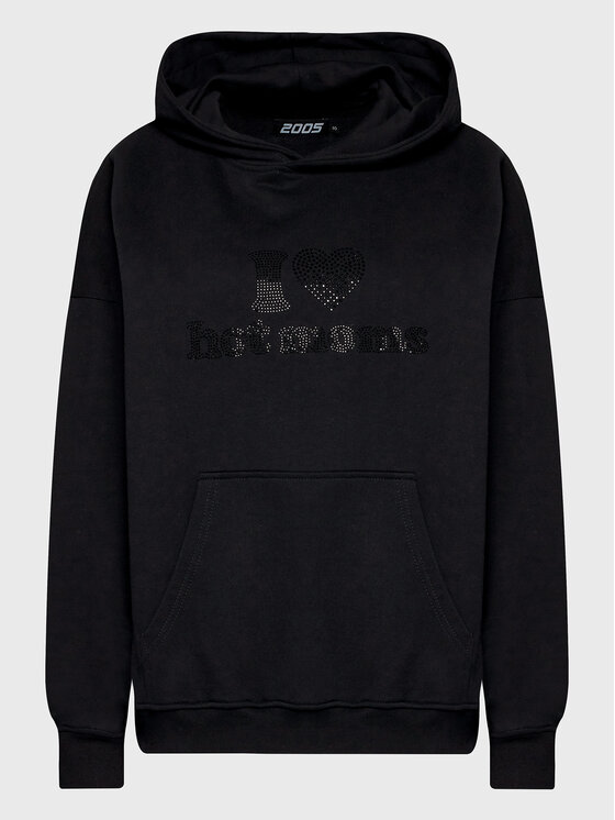 2005 2005 Felpa Unisex Hot Moms Nero Relaxed Fit