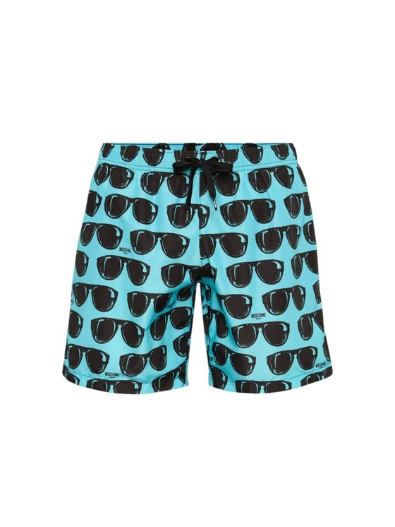 MOSCHINO MOSCHINO Pantaloncini costume - Moschino - sunglasses print Turchese Regular Fit