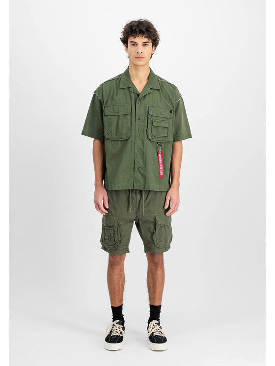 Alpha Industries Alpha Industries Koszula Aloha Safari Shirt Zielony Loose Fit