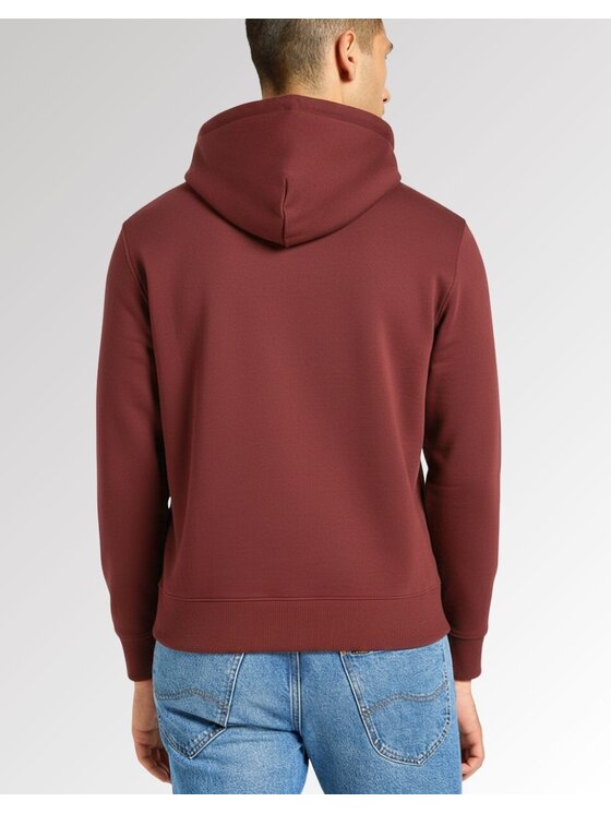 Lee Lee Bluza Seasonal Hoodie Brązowy Hoodie Fit