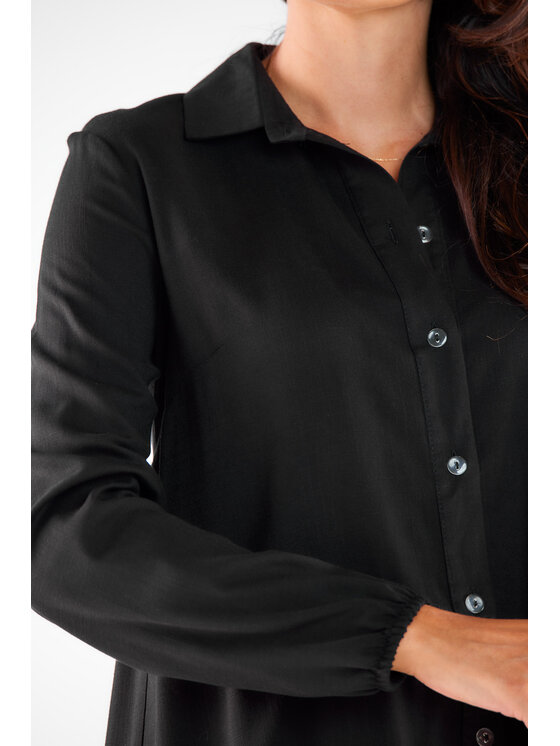 Awama Awama Koszula A527 Czarny Basic Fit
