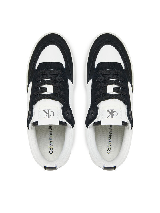 Calvin Klein Jeans Calvin Klein Jeans Sneakersy Bold Flatf Low Lace Mix YW0YW01742 Biały