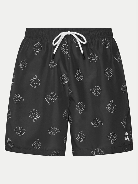 KARL LAGERFELD KARL LAGERFELD Plavecké šortky A1M46060 Čierna Regular Fit