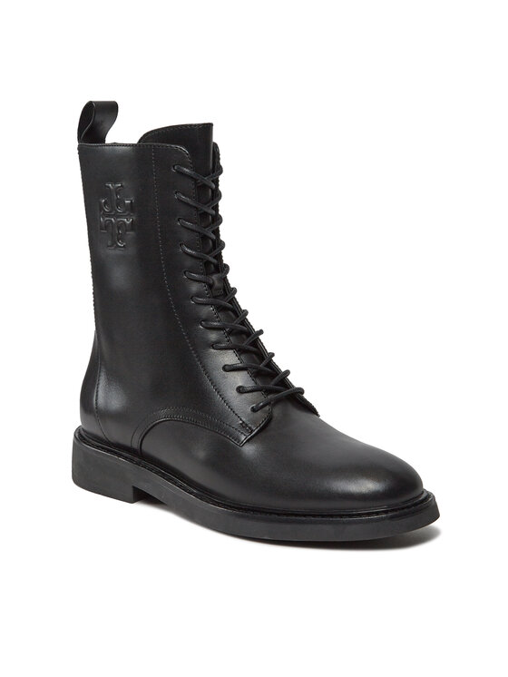 Tory Burch Tory Burch Μποτάκια Double T Combat Boot 154336 Μαύρο