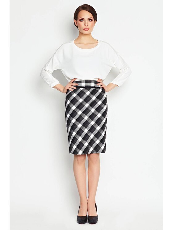 Awama Awama Spódnica A107 Biały Basic Fit