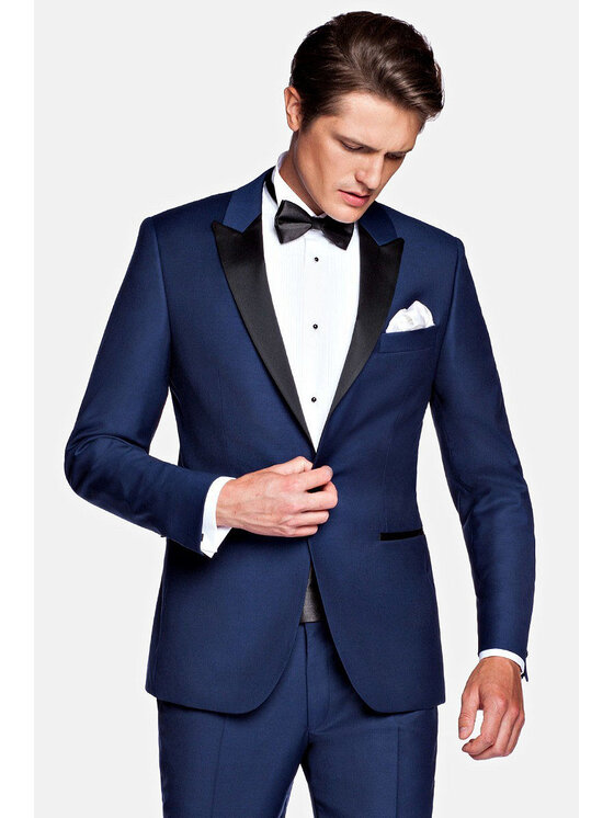 Lancerto Lancerto Marynarka Lincoln MA0012132010083 Granatowy Slim Fit