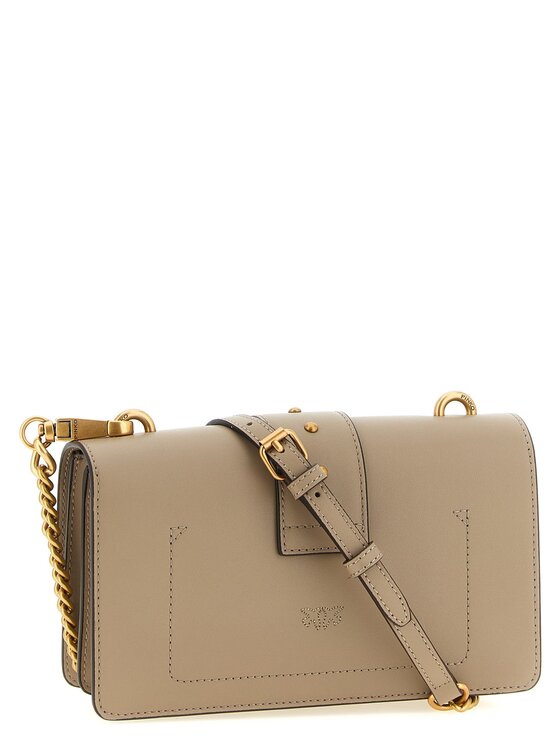 PINKO PINKO Torebka Gray Calfskin Crossbody Beżowy