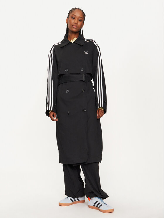 adidas adidas Trenčkot adicolor IZ0381 Černá Loose Fit