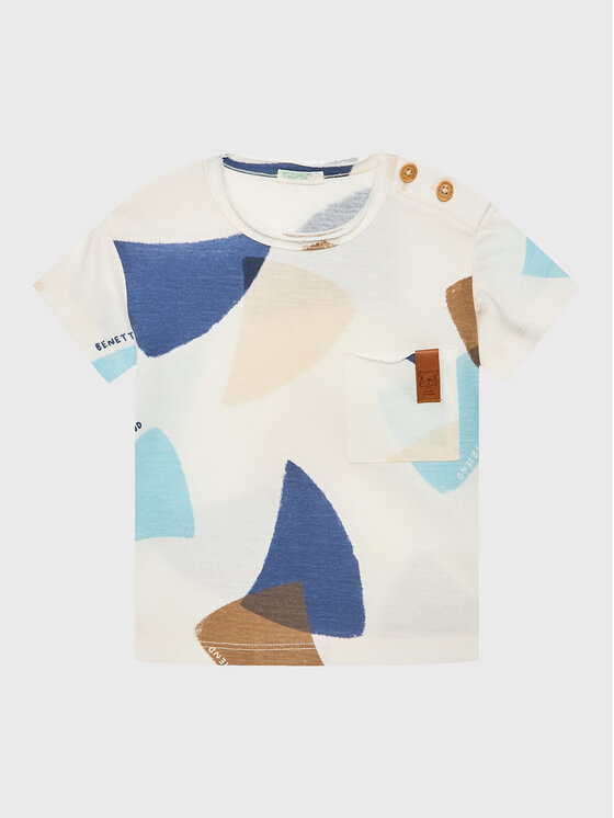 United Colors Of Benetton Tricou 3HVDA102C Alb Regular Fit