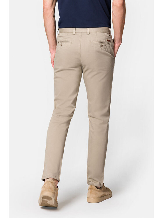 Lancerto Lancerto Spodnie materiałowe Monaco SP082123000003 Beżowy Slim Fit