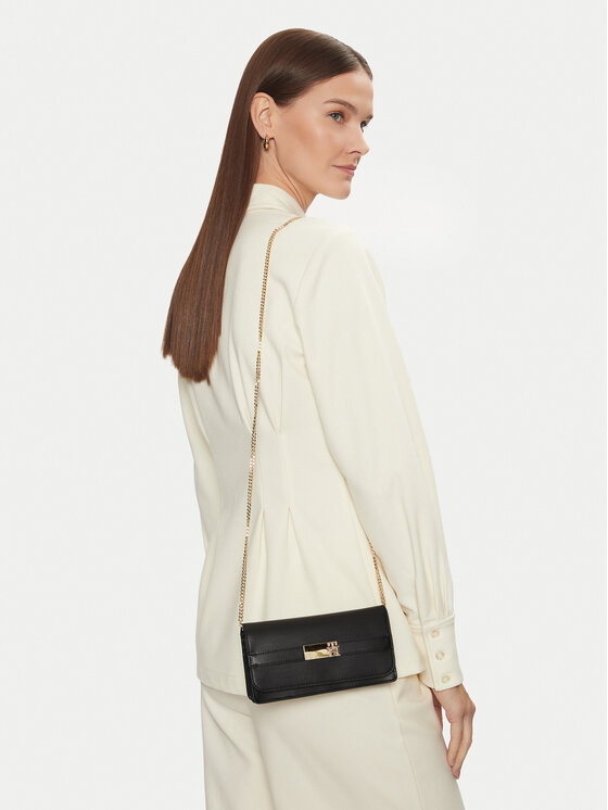 Tommy Hilfiger Tommy Hilfiger Käekott Th Heritage Lrg Flap W/Chain AW0AW16918 Must