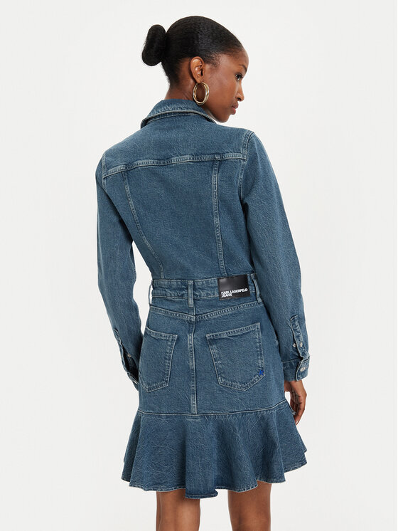 Karl Lagerfeld Jeans Karl Lagerfeld Jeans Džínsové šaty 245J1302 Modrá Slim Fit