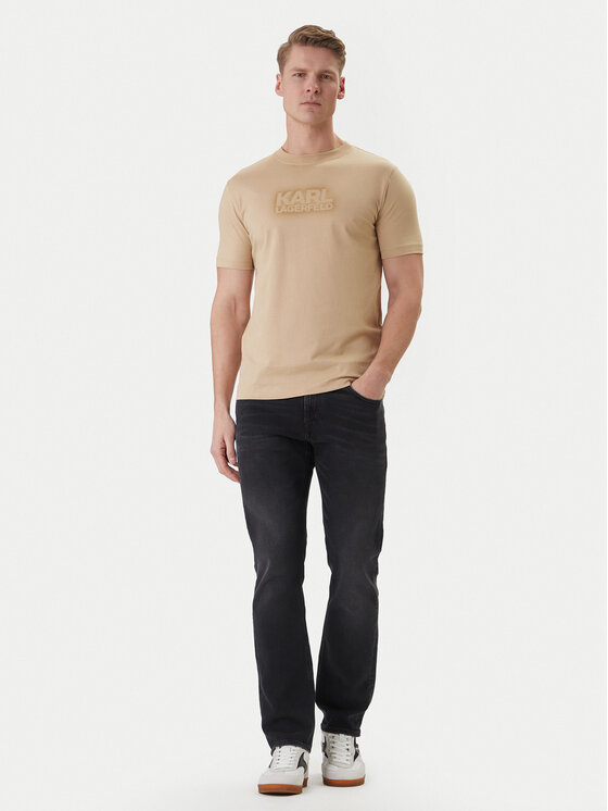 KARL LAGERFELD KARL LAGERFELD T-Shirt 755060 562242 Béžová Regular Fit