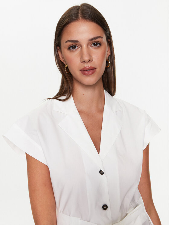 Trussardi Trussardi Рокля тип риза 56D00719 Бял Regular Fit