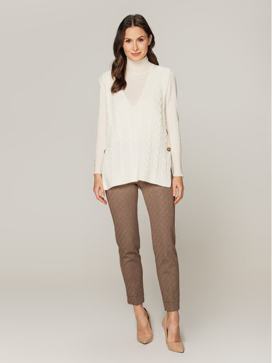 Willsoor Willsoor Kamizelka 66851 Biały Regular Fit