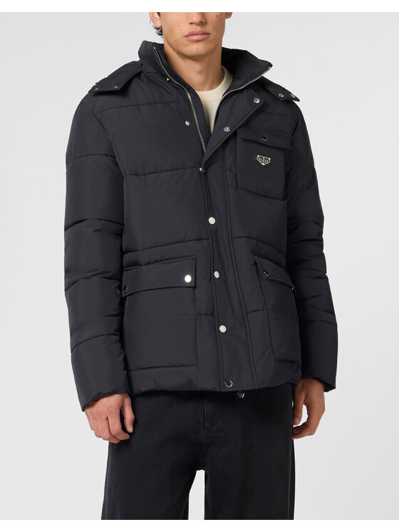 PHILIPP PLEIN PHILIPP PLEIN Kurtka puchowa 28622 Czarny Regular Fit