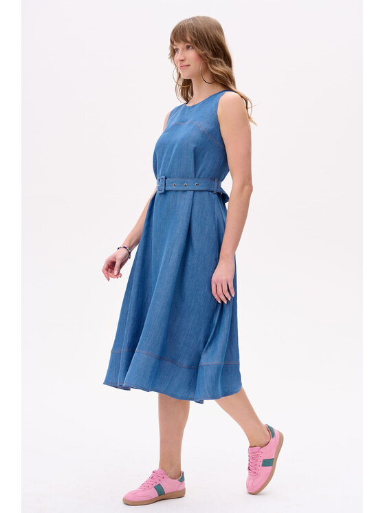 blue shadow blue shadow Sukienka codzienna Viviana Niebieski Regular Fit