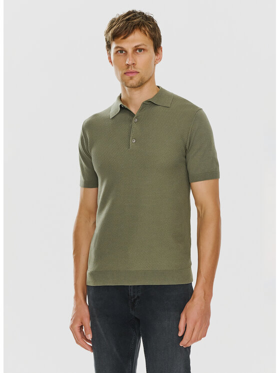 Pako Lorente Pako Lorente Polo P24SF-TX-002 Zielony Classic Fit