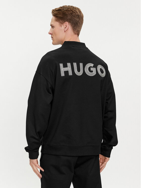 HUGO Hugo Majica dugih rukava 50509978 Crna Oversize