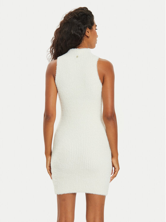 Guess Guess Rochie tricotată W4BK72 Z3BJ0 Écru Slim Fit