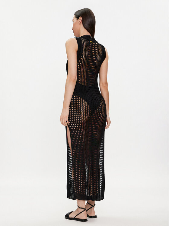 Selmark Selmark Rochie de plajă BC077 Negru Regular Fit