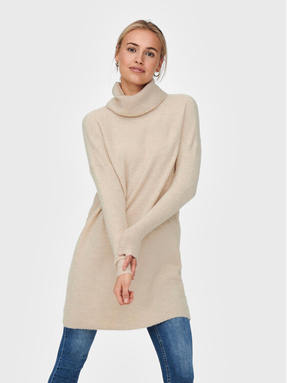 ONLY ONLY Плетена рокля Jana 15140166 Бежов Regular Fit