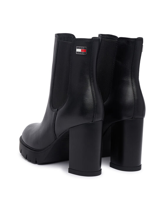 Tommy Jeans Tommy Jeans Μποτάκια Tjw Chelsea High Heel Boots EN0EN03112 Μαύρο